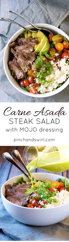 Carne Asada Steak Salad with Mojo Dressing