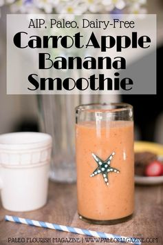 Carrot Apple Banana Smoothie Recipe [AIP, Paleo, Dairy-Free]