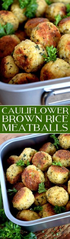 Cauliflower Brown Rice Meatballs