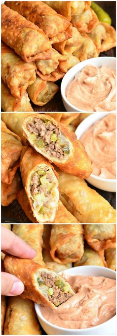 Cheeseburger Egg Rolls