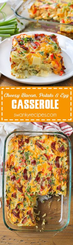 Cheesy Bacon, Potato and Egg Casserole