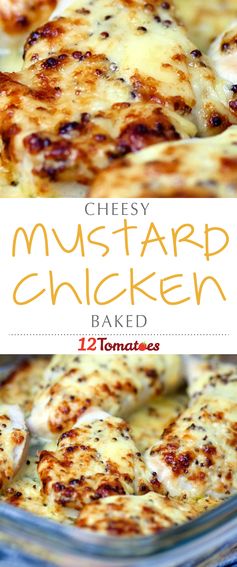 Cheesy Baked Mustard Chicken