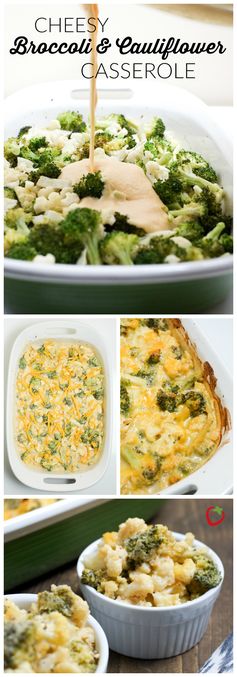 Cheesy Broccoli and Cauliflower Casserole