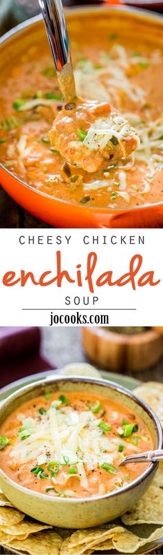 Cheesy Chicken Enchilada Soup