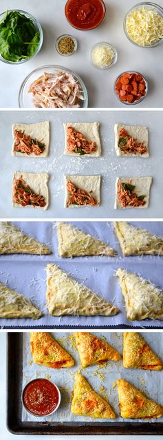 Cheesy Chicken Pizza Pockets