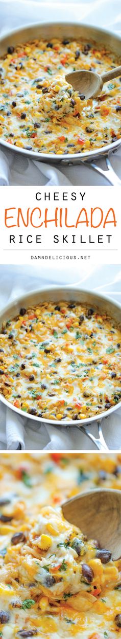 Cheesy Enchilada Rice Skillet