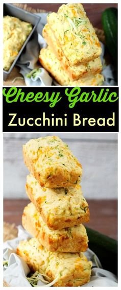 Cheesy Garlic Zucchini Bread