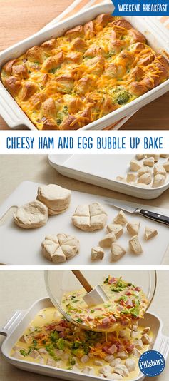 Cheesy Ham and Egg Bubble-Up Bake