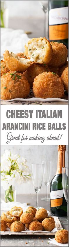 Cheesy Italian Arancini Rice Balls