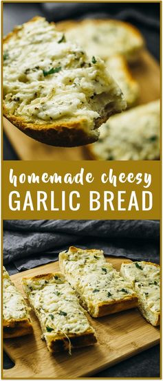 Cheesy oven-baked garlic bread