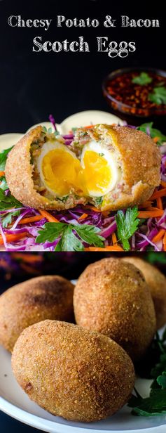 Cheesy Potato and Bacon Scotch Eggs