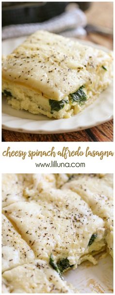 Cheesy Spinach Alfredo Lasagna