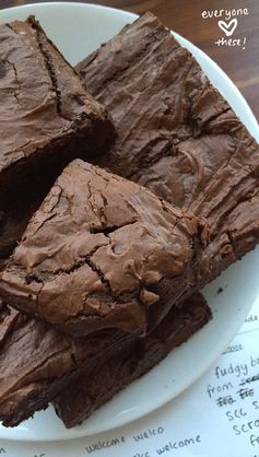 Chewy fudge brownies from scratch