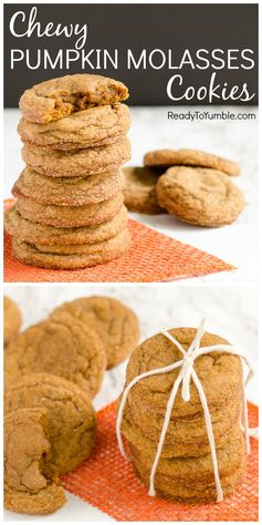 Chewy Pumpkin Molasses Cookies