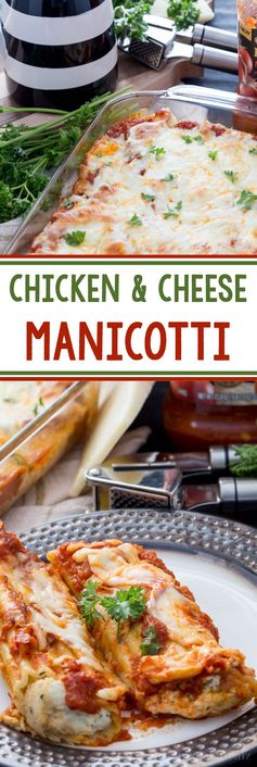 Chicken and Cheese Manicotti