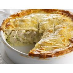 Chicken and leek pie