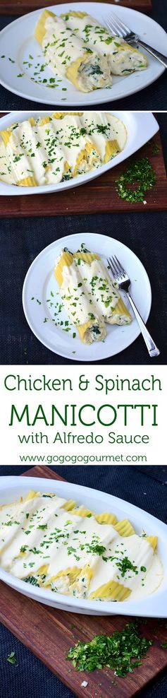 Chicken and Spinach Manicotti