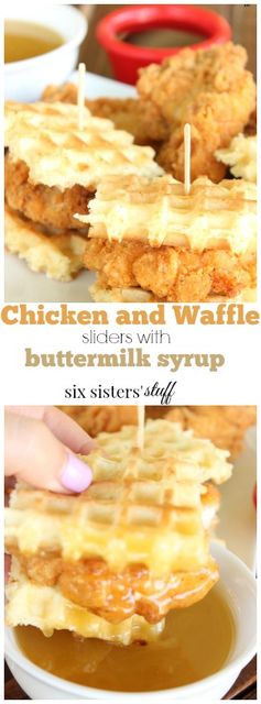 Chicken and Waffle Sliders with Buttermilk Syrup