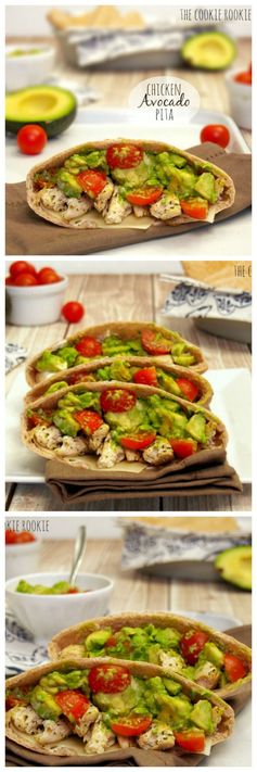 Chicken Avocado Pitas