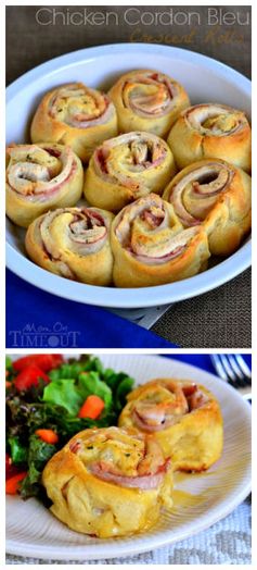 Chicken Cordon Bleu Crescent Rolls