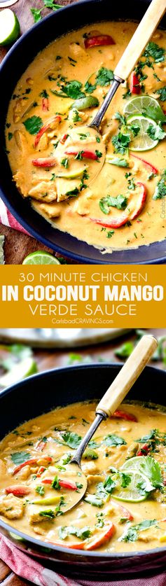 Chicken in Coconut Mango Verde Sauce