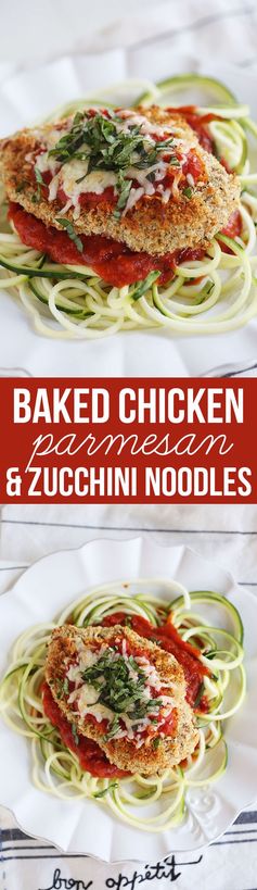 Chicken Parmesan with Zucchini Noodles