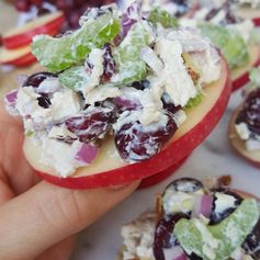 Chicken Salad on Apple Rounds