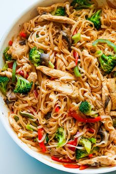 Chicken Stir Fry with Rice Noodles (30 minute meal