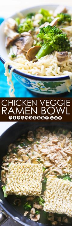 Chicken Veggie Ramen Bowl