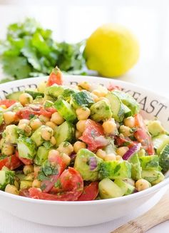 Chickpea and Avocado Garden Salad