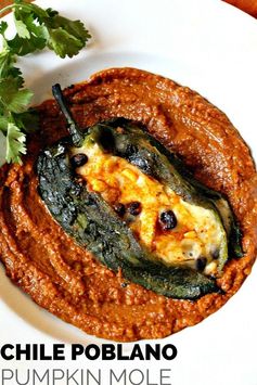 Chile Poblano with Pumpkin Mole