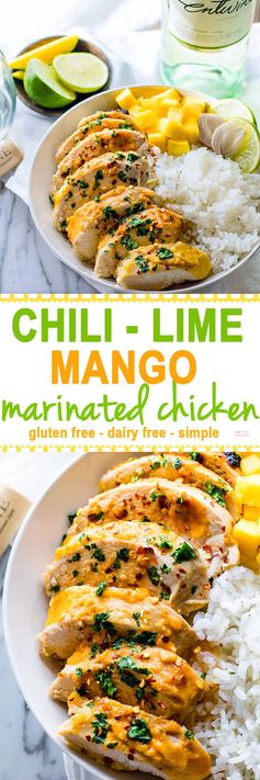 Chili Lime Mango Marinated Chicken Bowls (Gluten Free, Healthy, Dairy Free