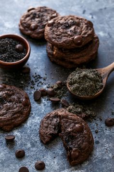 Chocolate Black Sesame Cookies