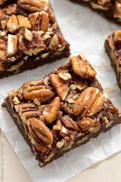 Chocolate Bourbon Pecan Bars