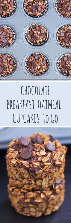 Chocolate Breakfast Oatmeal Cupcakes – To Go