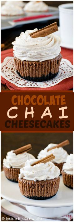 Chocolate Chai Cheesecakes