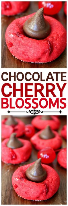 Chocolate Cherry Blossom Cookies