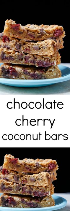 Chocolate Cherry Coconut Bars