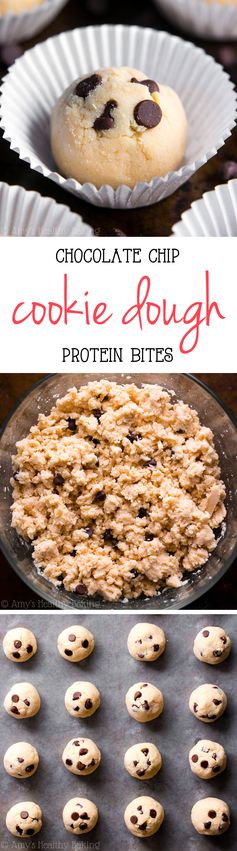 Chocolate Chip Cookie Dough Protein Bites