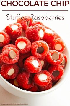 Chocolate Chip Stuffed Raspberries