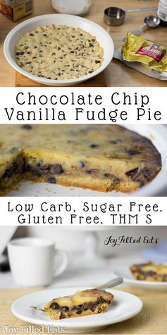 Chocolate Chip Vanilla Fudge Pie