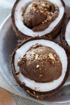 Chocolate Coconut Avocado Ice Cream