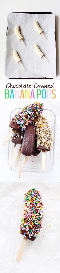 Chocolate-Covered Banana Pops