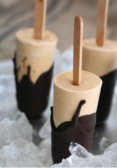 Chocolate Covered Peanut Butter Popsicles