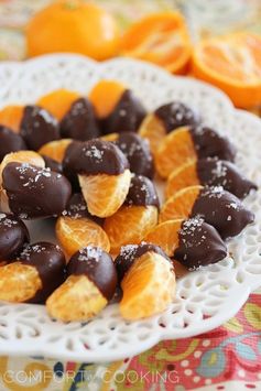 Chocolate Dipped Clementines with Sea Salt