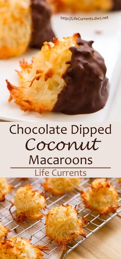 Chocolate Dipped Coconut Macaroons