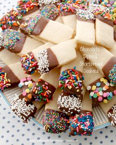 Chocolate Dipped Shortbread Cookies