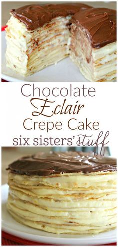 Chocolate Eclair Crepe Cake