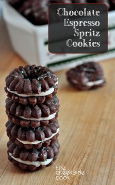 Chocolate Espresso Spritz Cookies