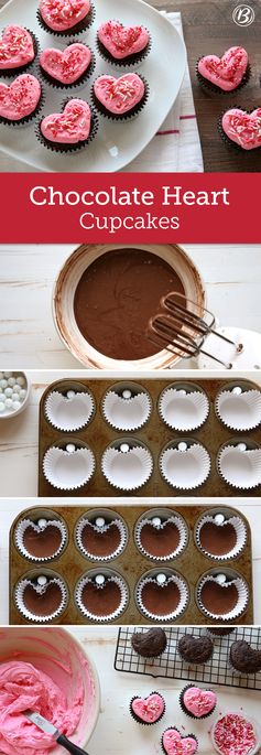 Chocolate Heart Cupcakes